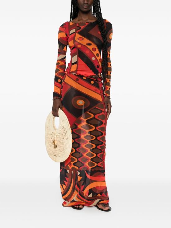 26SS 푸찌 미디 스커트 6HJW01 6H849017 Arancio - PUCCI