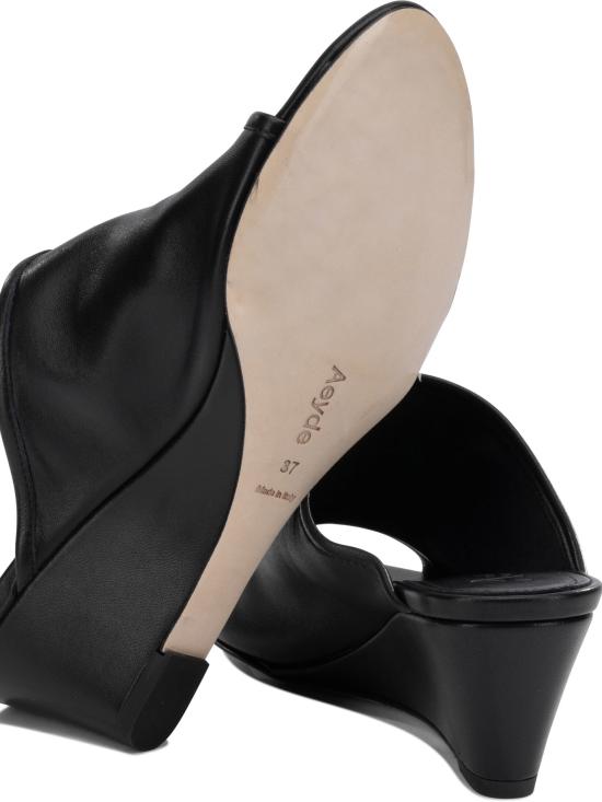 26SS 에이드 뮬/슬리퍼 SUZANNENAPPA LEATHERBLACK Black - AEYDE