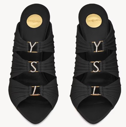 26SS 생로랑 샌들 859545AAF4G 1097 NERO CRYSTAL LIGHTB