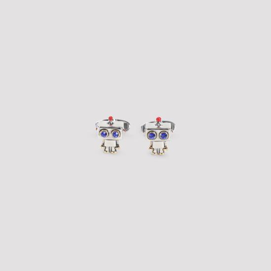 26FW 폴 스미스 커프스 링크/타이 홀더 M1ACUFF WROBOT 82 SILVER