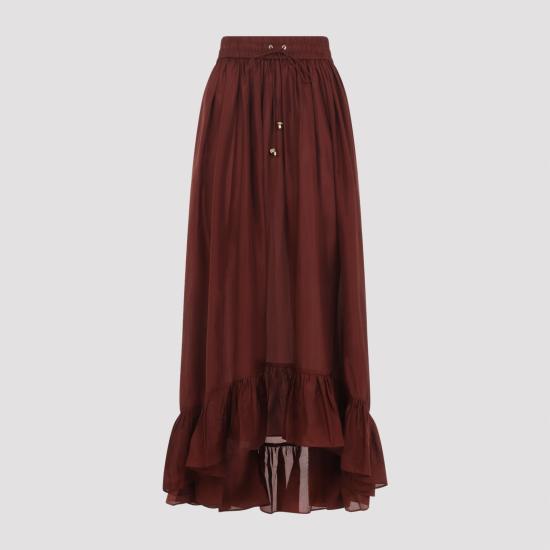 26FW 짐머만 롱 스커트 8440SSS261 MERLOT