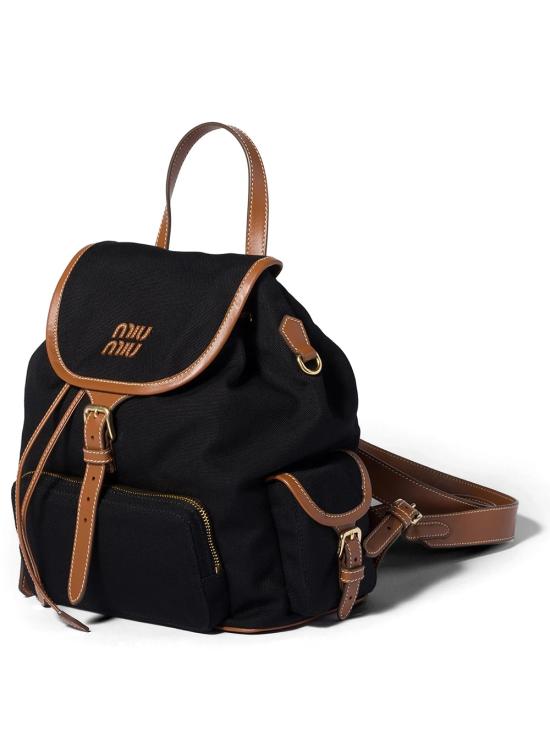 26FW 미우미우 백팩 5BZ042VOOM 2IBQ F0RS5 NERO BRANDY - MIU MIU