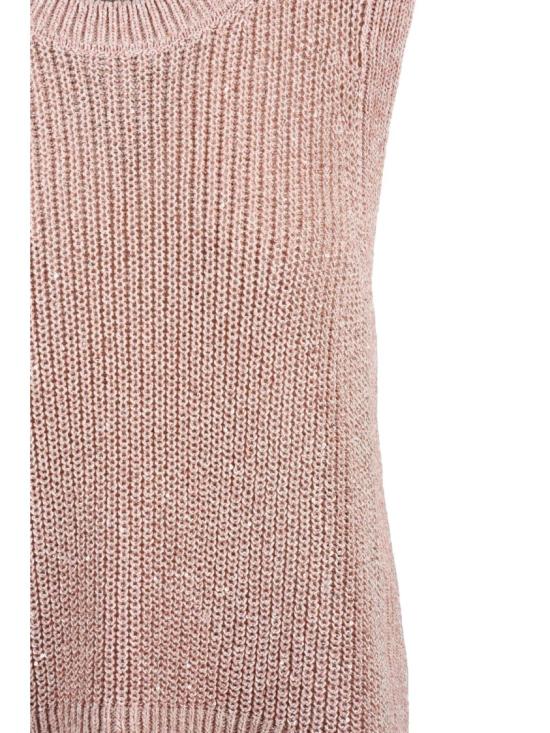 25SS 에르노 니트웨어 베이지 핑크 폴리에스터 면 비스코스 조끼 - HERNO