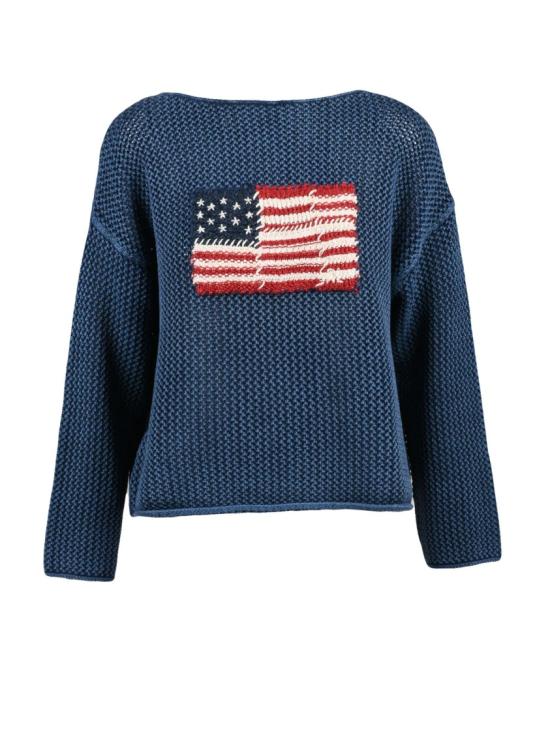 25SS 폴로 랄프로렌 니트웨어 파란색 면 트리코 니트