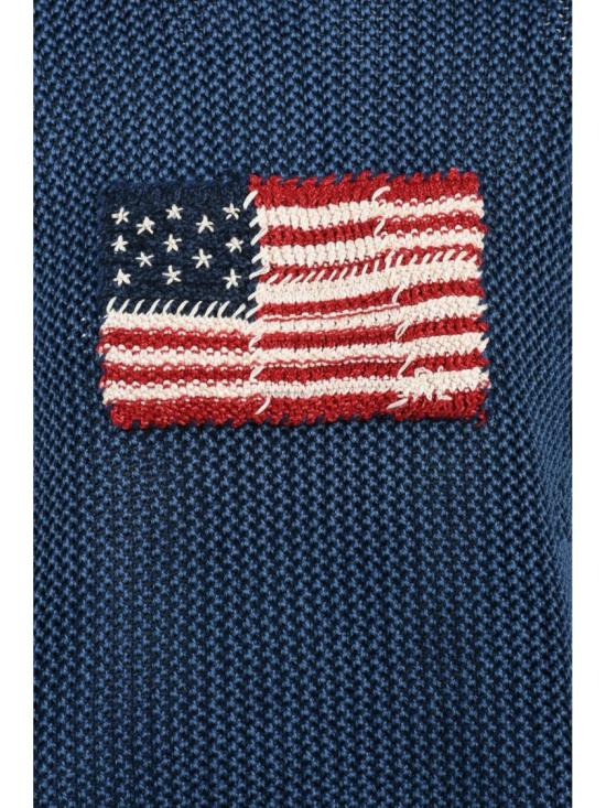 25SS 폴로 랄프로렌 스웨터 파란색 면 트리코 니트 - POLO RALPH LAUREN