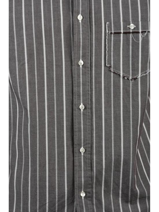 25SS Deuxieme 긴팔 셔츠 회색 면 - DEUXIEME