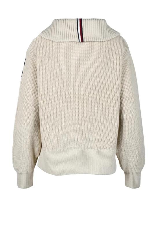  타미힐피거 니트웨어 베이지색 여성용 풀오버 - TOMMY HILFIGER