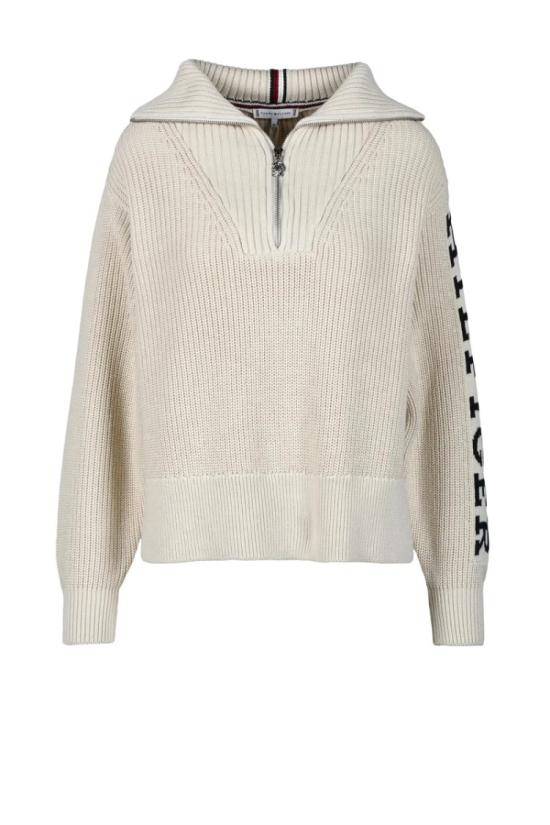  타미힐피거 니트웨어 베이지색 여성용 풀오버