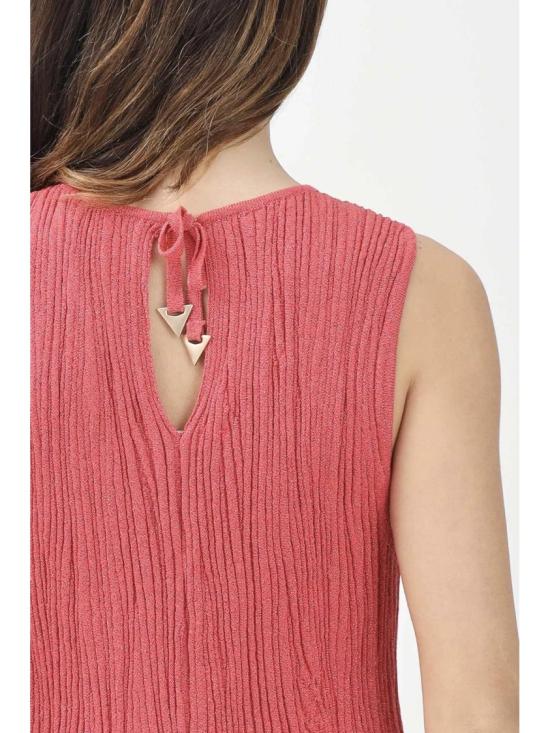 25SS 아켑 니트웨어 레드 비스코스 폴리아미드 폴리에스터 니트 드레스 - AKEP