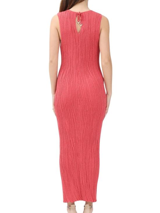 25SS 아켑 니트웨어 레드 비스코스 폴리아미드 폴리에스터 니트 드레스 - AKEP