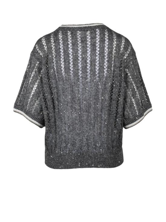 25SS 브루넬로 쿠치넬리 니트웨어 회색 린넨 나일론 여성 스웨터 - BRUNELLO CUCINELLI