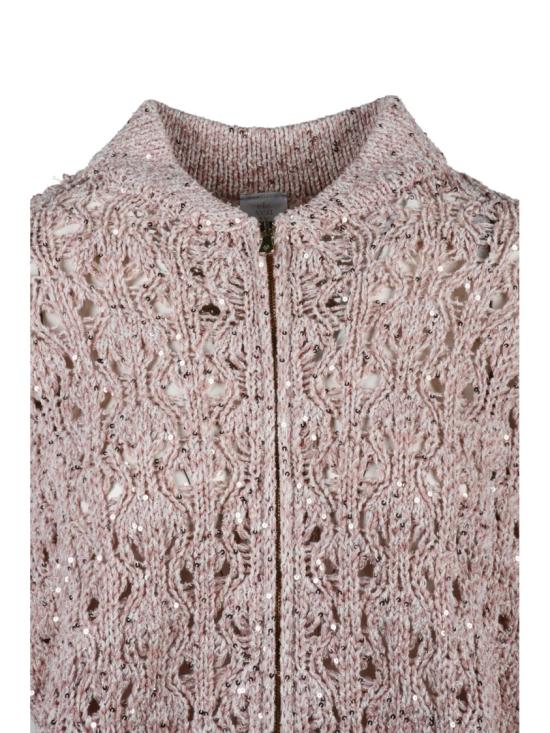 25SS 일레븐티 니트웨어 핑크색 면 폴리아미드 폴리에스터 지퍼 가디건 - ELEVENTY