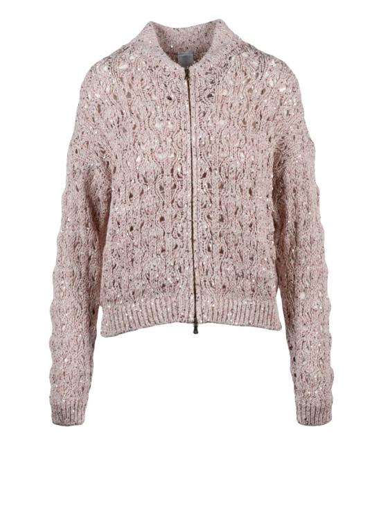 25SS 일레븐티 니트웨어 핑크색 면 폴리아미드 폴리에스터 지퍼 가디건