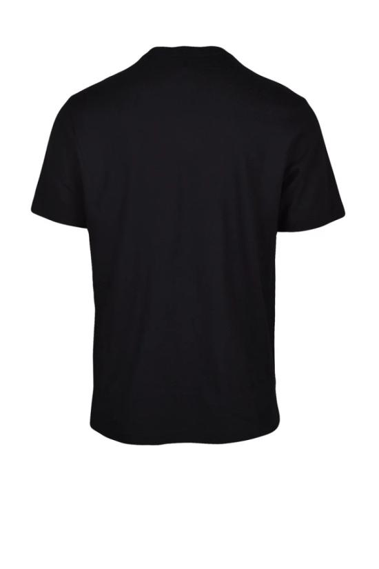  엠포리오 아르마니 반팔 티셔츠 검정색 면 남성용 티셔츠 - EMPORIO ARMANI