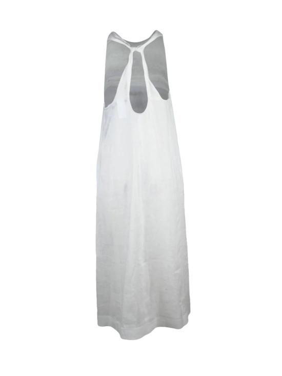  Mm By Max Mara 롱 원피스 화이트 더글라스 린넨 여성 드레스 - MM BY MAX MARA