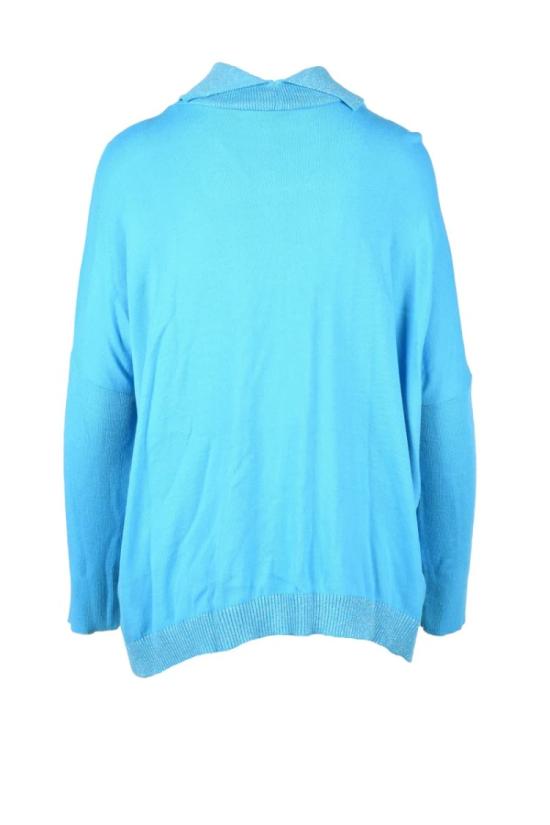  Emy-Ò Female 니트웨어 터쿼이즈 색상 여성용 크루넥 스웨터 - OTHER BRANDS