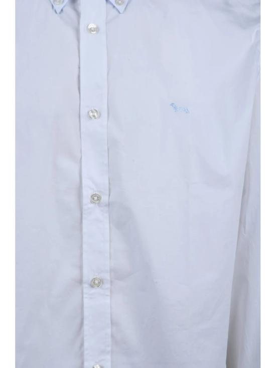 25SS 하몬트앤블레인 긴팔 셔츠 흰색 면 엘라스테인 스트레치 - HARMONT & BLAINE