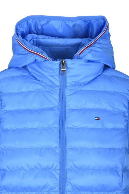  타미힐피거 패딩 조끼 연한 파란색 패딩 폴리에스터 여성 조끼 - TOMMY HILFIGER