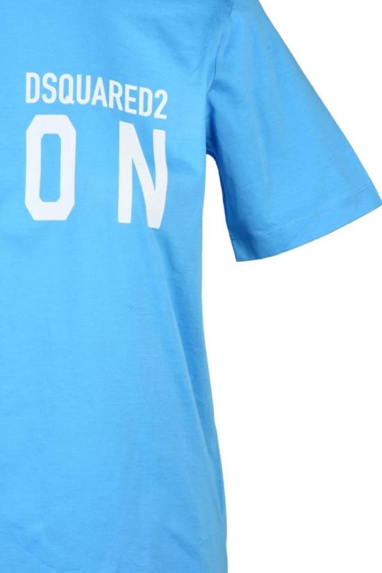 25SS 디스퀘어드2 반팔 티셔츠 연한 파란색 여성용 면 티셔츠 - DSQUARED2