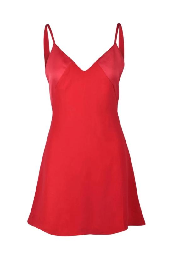  Costume National C. 숏 원피스 빨간색 폴리에스터 드레스