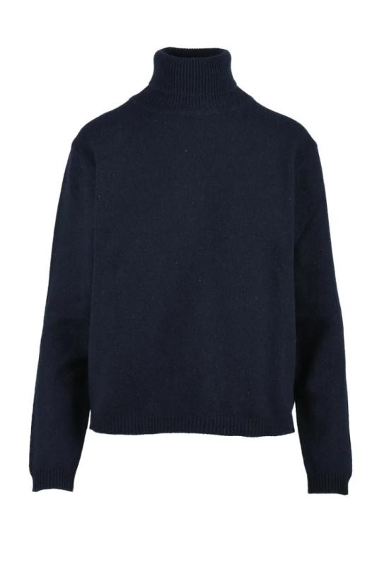  Re_Branded 니트웨어 미드나잇 블루 캐시미어 & 폴리아미드 터틀넥
