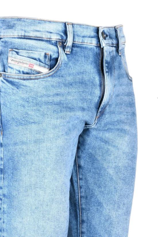  디젤 데님 팬츠 파란색 면 엘라스테인 남성용 청바지 - DIESEL