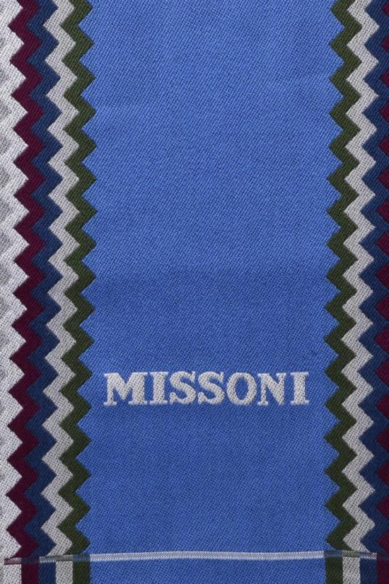  미소니 머플러/스카프 하늘색 버건디 울 스카프 - MISSONI