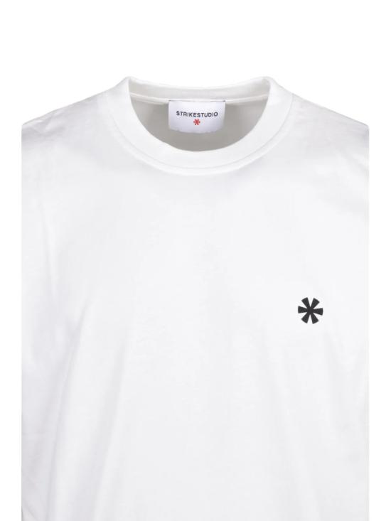 25SS Strikestudio 반팔 티셔츠 흰색 면 크루넥 티셔츠 - OTHER BRANDS