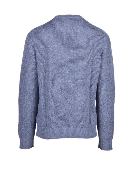 25SS Masq 니트웨어 파란색 면 린넨 남성 크루넥 스웨터 - OTHER BRANDS