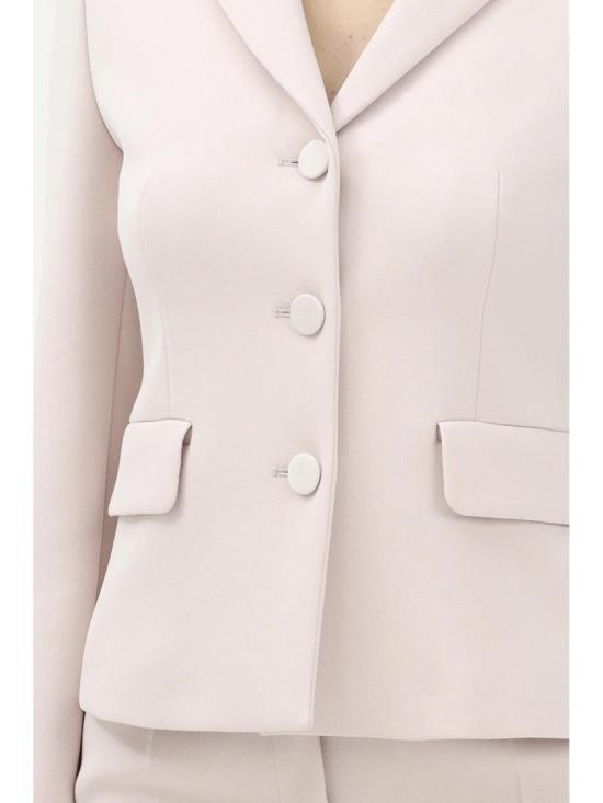 25SS 막스마라 수트 자켓 핑크색 아세테이트 폴리에스터 슬림핏 재킷 - MAX MARA