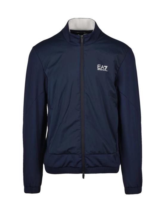 25SS 엠포리오 아르마니 탑 블루 라이크라 폴리아미드 엘라스테인 지퍼 스웨트셔츠