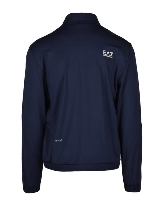 25SS 엠포리오 아르마니 탑 블루 라이크라 폴리아미드 엘라스테인 지퍼 스웨트셔츠 - EMPORIO ARMANI