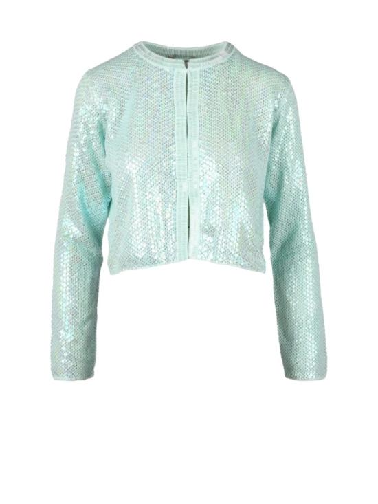  트윈셋 니트웨어 아쿠아 그린 코튼 가디건