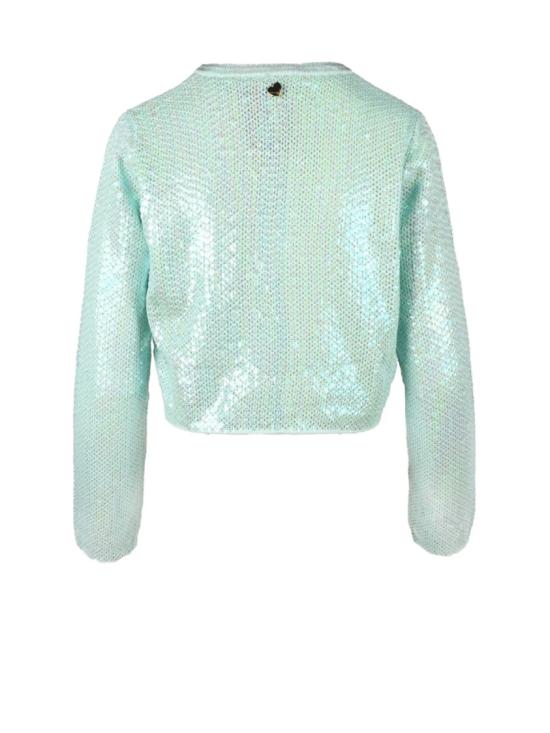  트윈셋 니트웨어 아쿠아 그린 코튼 가디건 - TWINSET