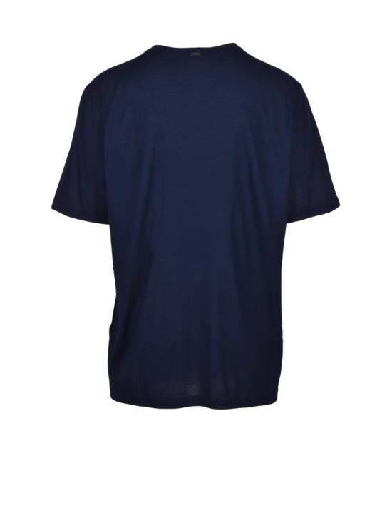 25SS 에르노 반팔 티셔츠 파란색 면 티셔츠 - HERNO