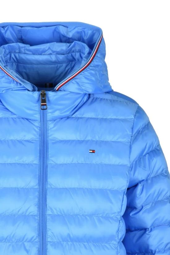  타미힐피거 숏패딩 연한 파란색 폴리에스터 소재의 여성용 100g 다운 재킷 - TOMMY HILFIGER