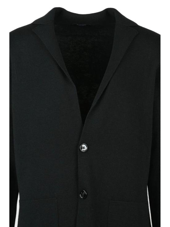  La Qualite' Depuis 1970 수트 자켓 블랙 울 아크릴 남성용 재킷 - OTHER BRANDS