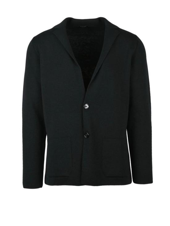  La Qualite' Depuis 1970 수트 자켓 블랙 울 아크릴 남성용 재킷