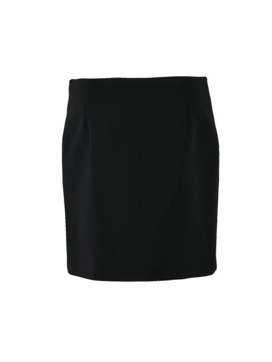  막스마라 미디 스커트 블랙 트리아세테이트 폴리에스터 여성 미니 - MAX MARA