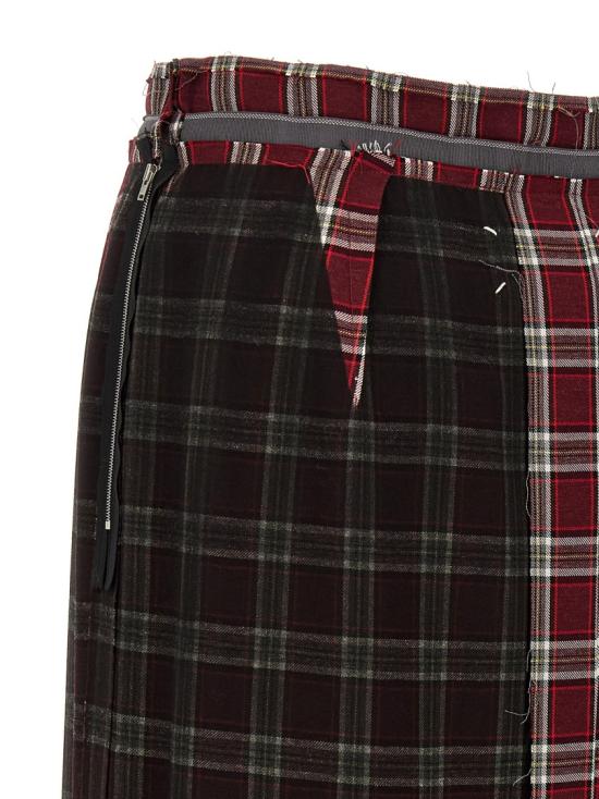 26SS 마르지엘라 페이디드 체크 울 스커트 S51ME0053M35710001F Black - MAISON MARGIELA