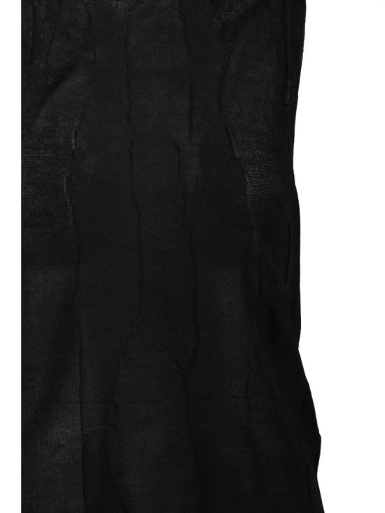 25SS 알파스튜디오 니트웨어 검정색 비스코스 폴리에스터 조끼 - ALPHA STUDIO