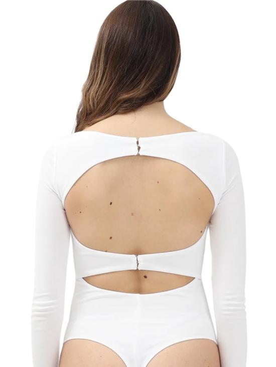 25SS 엘리자베타프랜치 바디수트 티셔츠 화이트 비스코스 바디수트 - ELISABETTA FRANCHI