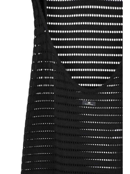 25SS 엘리자베타프랜치 니트웨어 블랙 비스코스 폴리에스터 여성용 긴 스트레치 니트 드레스 - ELISABETTA FRANCHI