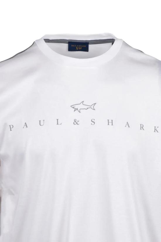 25SS 폴앤샤크 반팔 티셔츠 흰색 면 라이오셀 티셔츠 - PAUL & SHARK