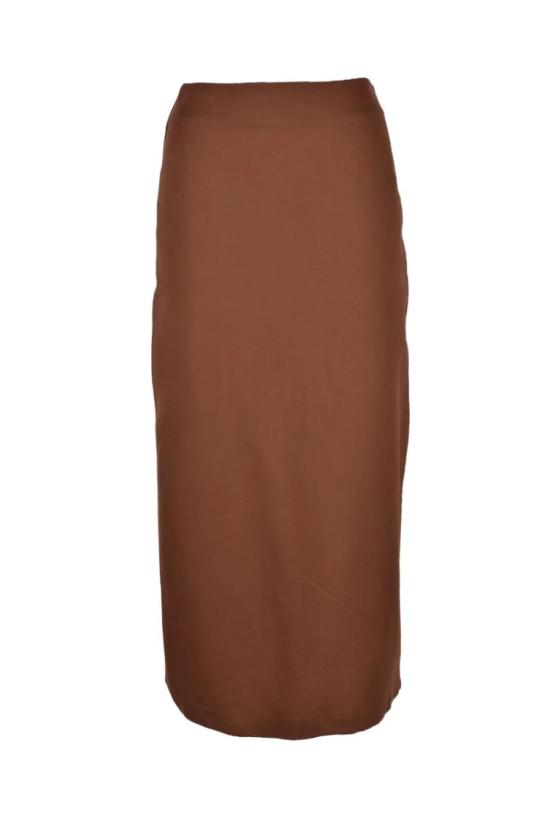  웰리 젱 스커트 갈색 니트 롱