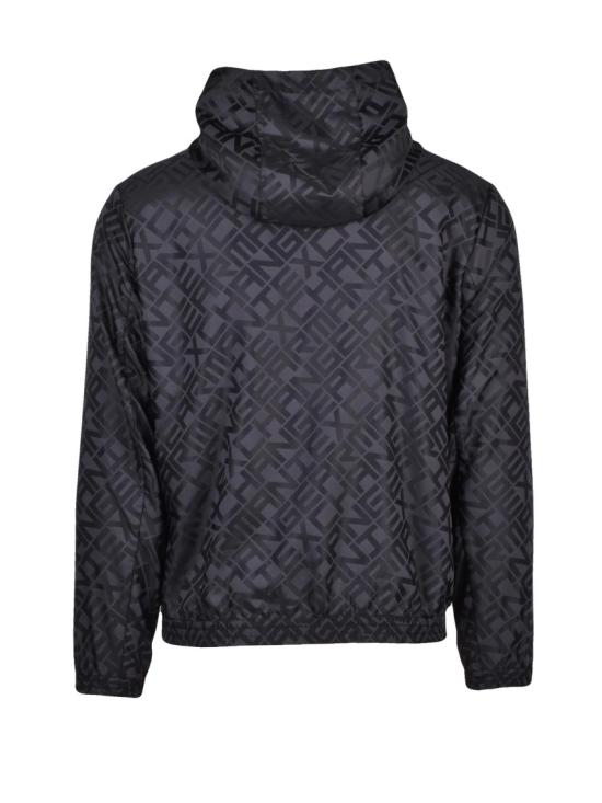 25SS 알마니 자켓 검정색 폴리에스터 방풍 재킷 - ARMANI