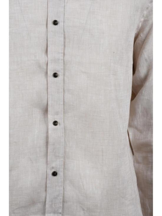 25SS Deuxieme 긴팔 셔츠 베이지 린넨 남성 - DEUXIEME
