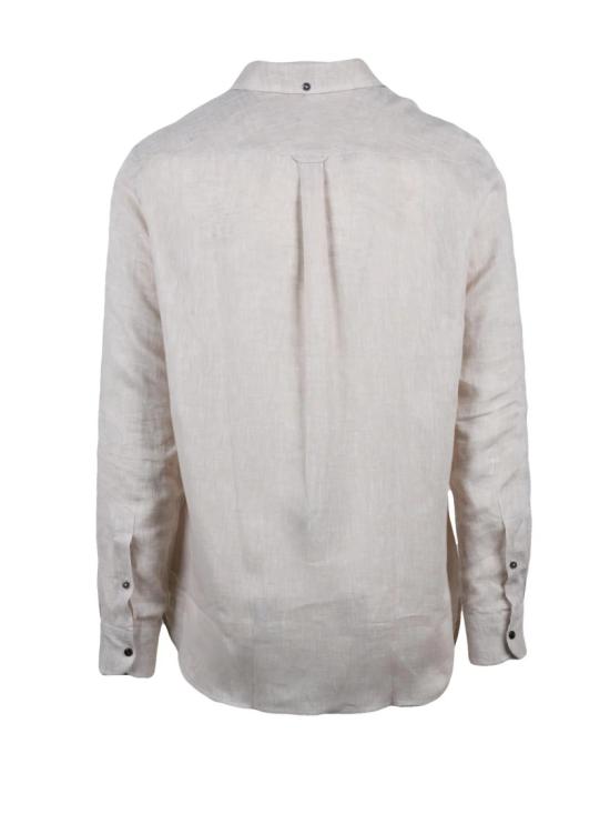 25SS Deuxieme 긴팔 셔츠 베이지 린넨 남성 - DEUXIEME