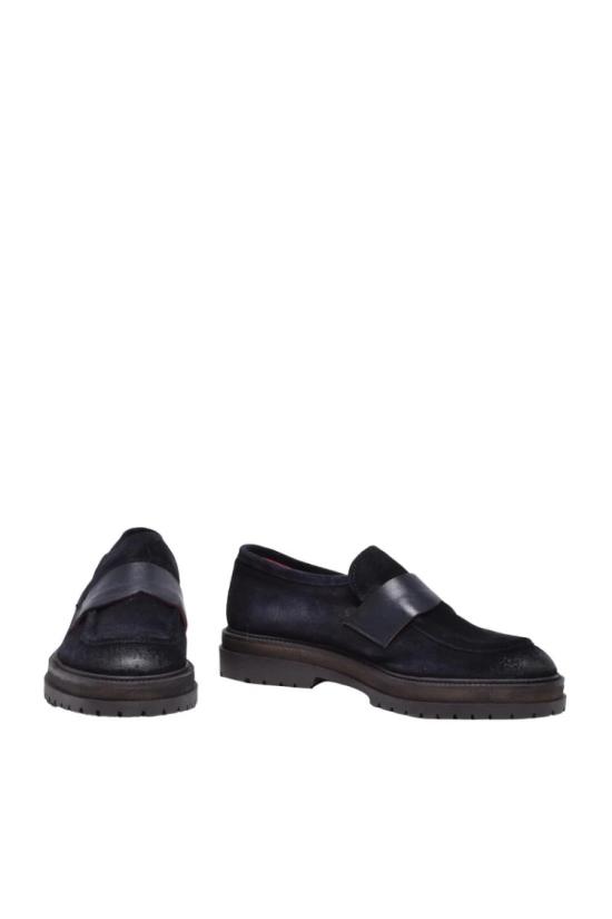  Wow Made In Italy 로퍼 블루 스웨이드 가죽 고무 남성용 스웨이드 - OTHER BRANDS