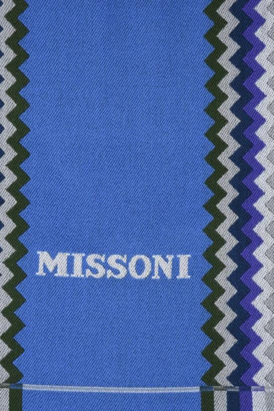  미소니 머플러/스카프 하늘색과 보라색이 섞인 울 스카프 - MISSONI